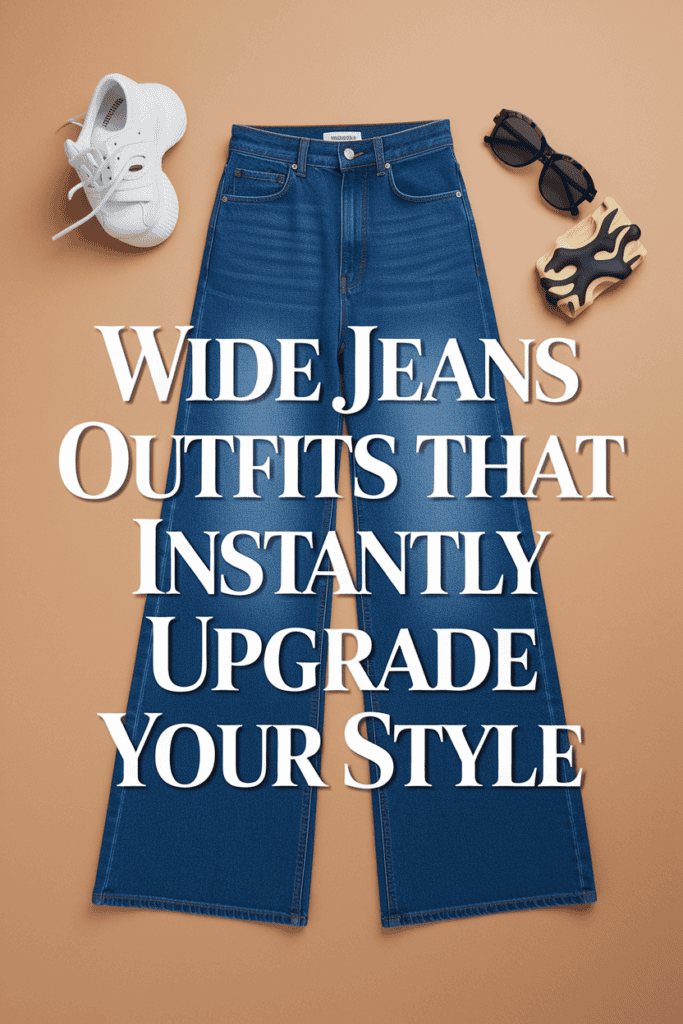 wide jeans outfit ideas