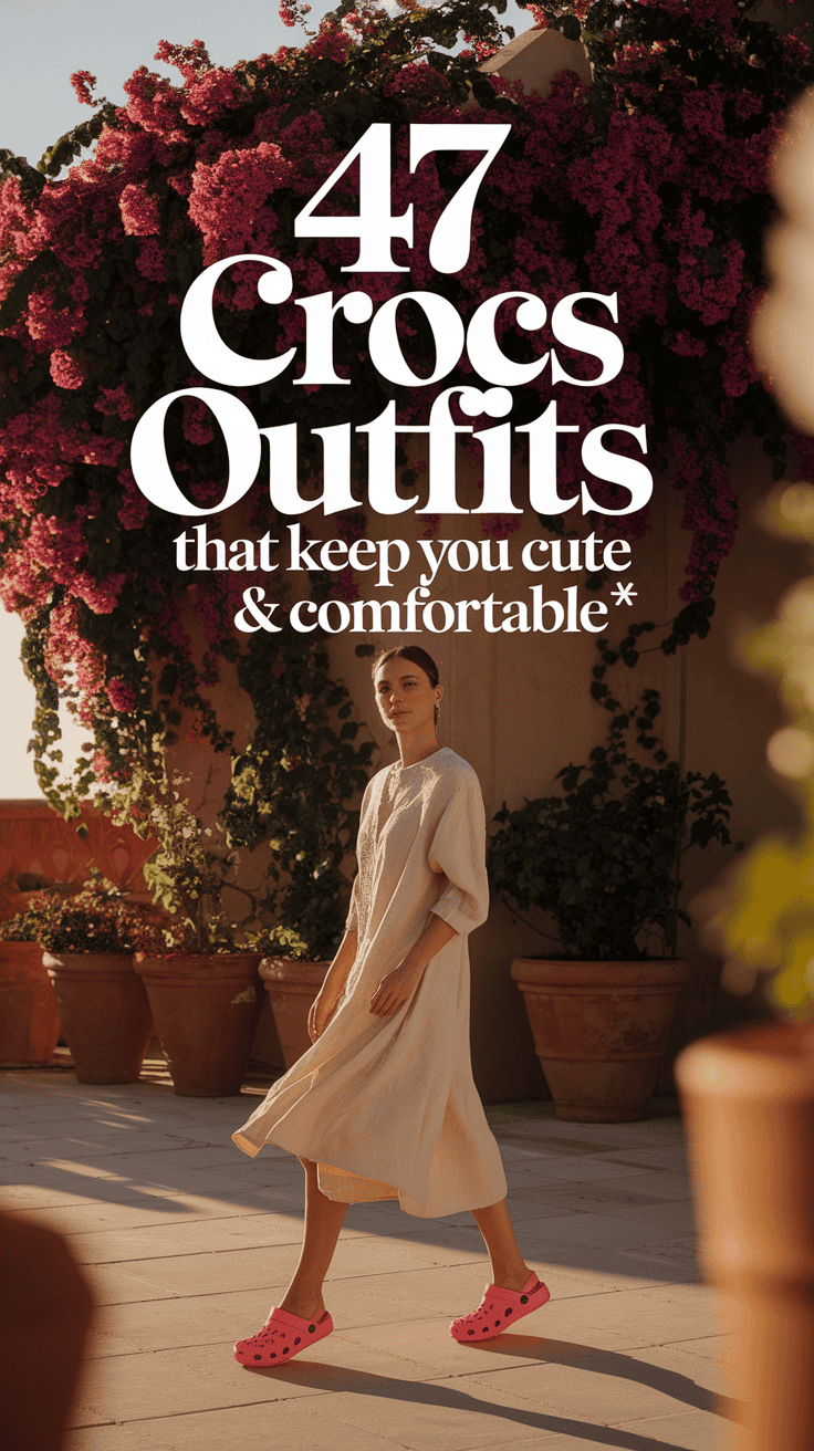 47 Crocs Outfit Ideas You’ll Wear All Year To Stay Stylish And Comfortable 0002_1_a-photograph-in-the-style-of-a-lifestyle_0HtvY6t1SpCcFoePP9Bwsg_wxtgj3z6RJurXmNg3B4qJw